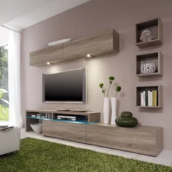 Modern TV stand in the living room photo design