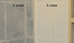 Покрашенная плитка в ванной до и после фото