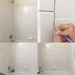 Painting bathroom tiles with your own hands photo