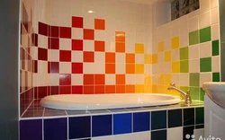 Painting bathroom tiles with your own hands photo