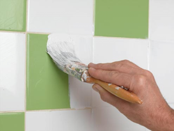 Painting bathroom tiles with your own hands photo