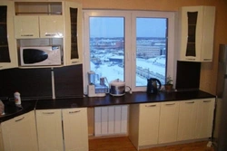 Photo of the kitchen around the window