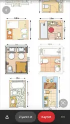 Bathroom design project with dimensions