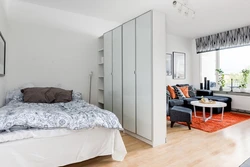 How to divide a bedroom into two zones photo