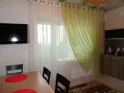 Window Design With A Balcony Door In The Kitchen In A Modern Style