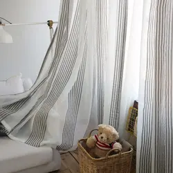 Тюль из льна в гостиную фото
