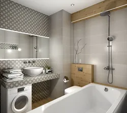 Bathroom design 3 sq m combined with toilet