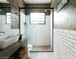 Dush loft dizayni bilan hammom