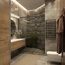 Bathroom with shower loft design