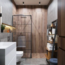 Bathroom with shower loft design