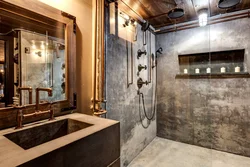 Duş loft dizaynı ilə vanna otağı