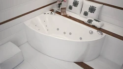 Acrylic bathtub in the interior