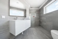 Bathroom gray floor photo