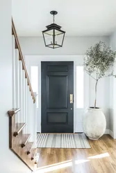 Entrance doors in the hallway interior photo