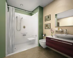 Design Project Of A Combined Bathroom With Shower