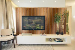 Rail In The Interior Of The Living Room With TV
