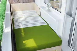 Bedroom on the loggia design photo