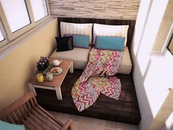Bedroom on the loggia design photo