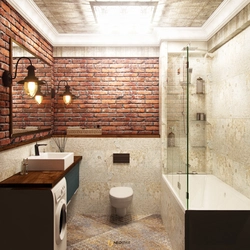 Kiçik vanna otağı loft dizaynı