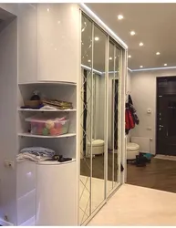 Wardrobe design with mirror for hallway