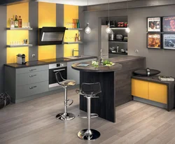 Small kitchens with bar counters interior design