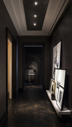 Black hallway design