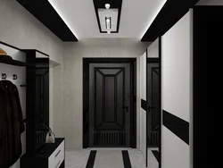 Black hallway design