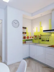 Interior Of A Small Kitchen One-Room Apartment