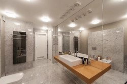Bath design with mirror photo