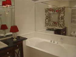 Bath design with mirror photo