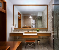 Bath Design With Mirror Photo