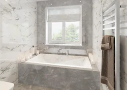 Interyerdə hamam betonu və mərmər