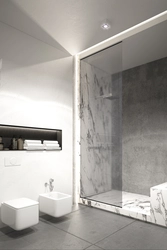 Interyerdə hamam betonu və mərmər