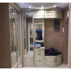 Кутняя пярэдняя мэбля ў калідор фота