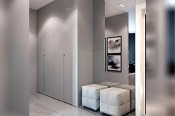 Mirrored cabinets in the hallway in a modern style photo