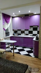 Ошхона Бо Оҳангҳои Lilac Тарҳи Акс Барои Ошхона Хурд