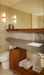 Countertop In The Bathroom In The Interior Photo