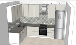Kitchen design 8m2 with window