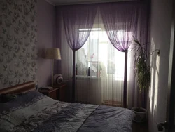 One Curtain In The Bedroom Interior Photo