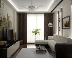 Budget living room interior in an apartment