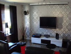 Interior design wallpaper for the living room in the apartment photo