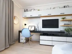 Computer desk in living room design
