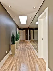 Laminate flooring in the hallway design photo