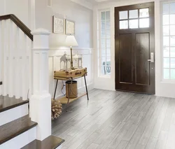 Laminate flooring in the hallway design photo