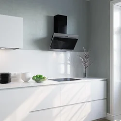 Modern kitchen hoods in the interior