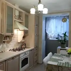 Дизайн кухни 7 с балконом