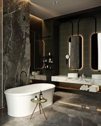 Modern bathroom wall design