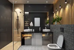 Modern bathroom wall design