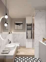 Modern bathroom wall design