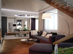 House design inside living room and kitchen